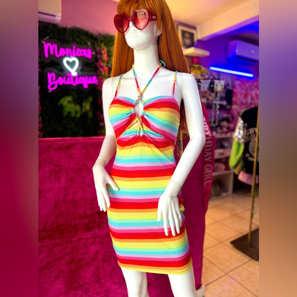 Women rainbow 🌈 Dress New!